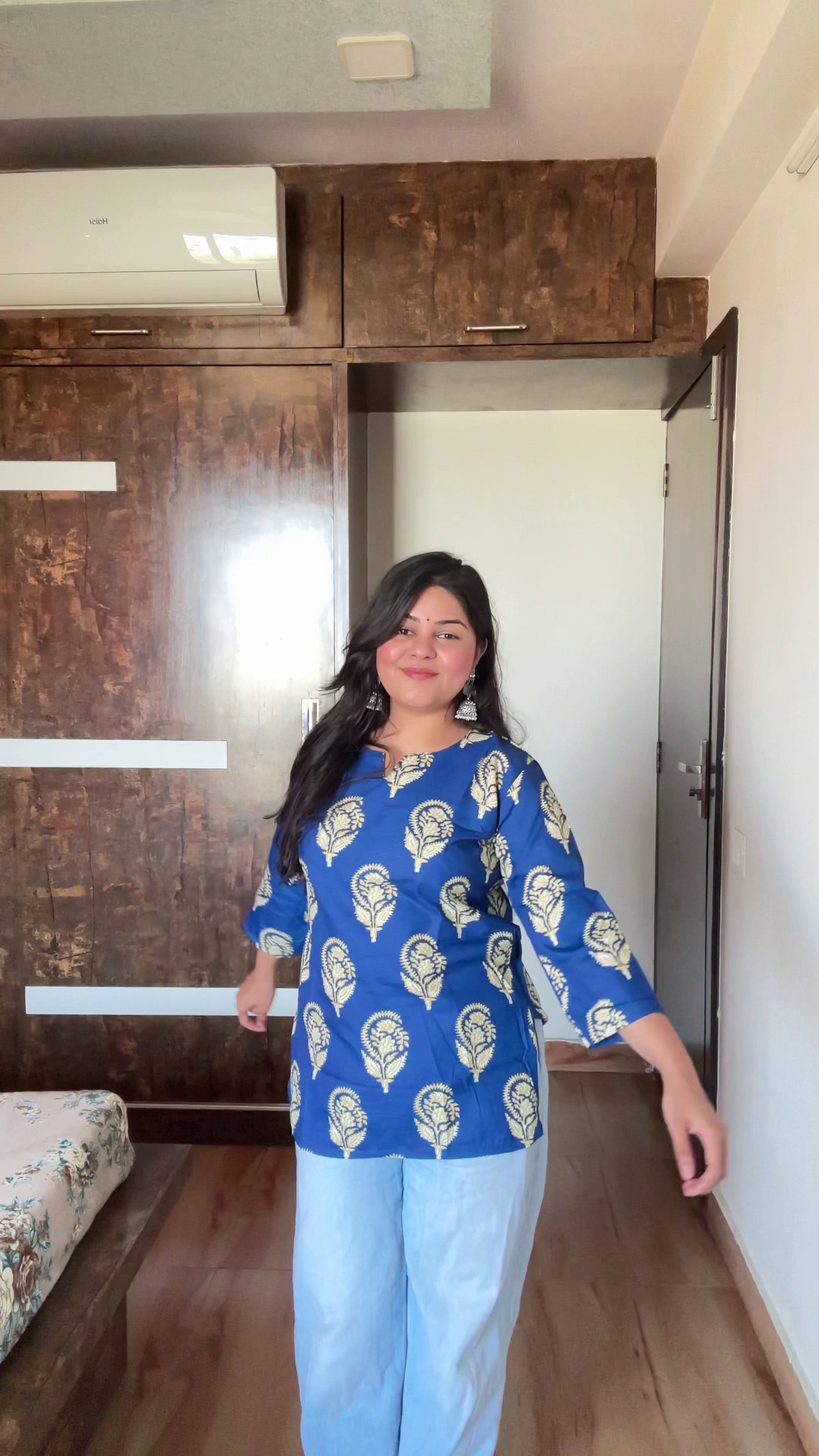 Bright Pink Printed Kurta