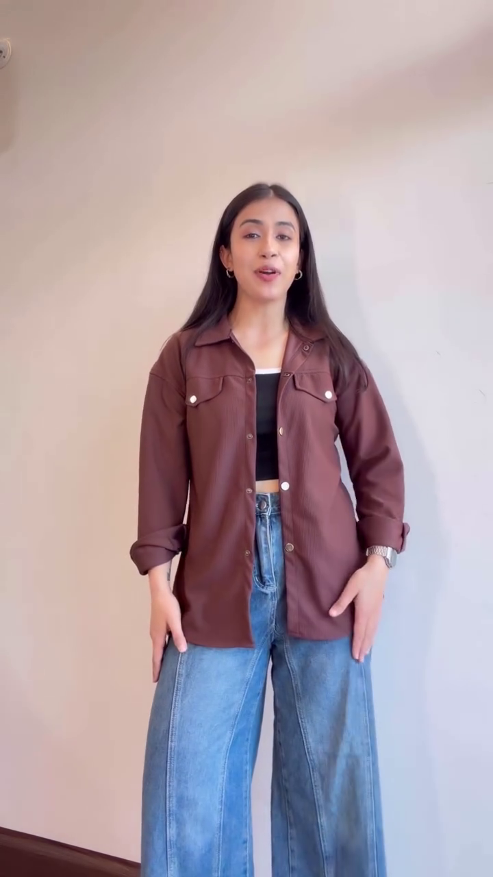 Lavender Ruffle Detail Shirt