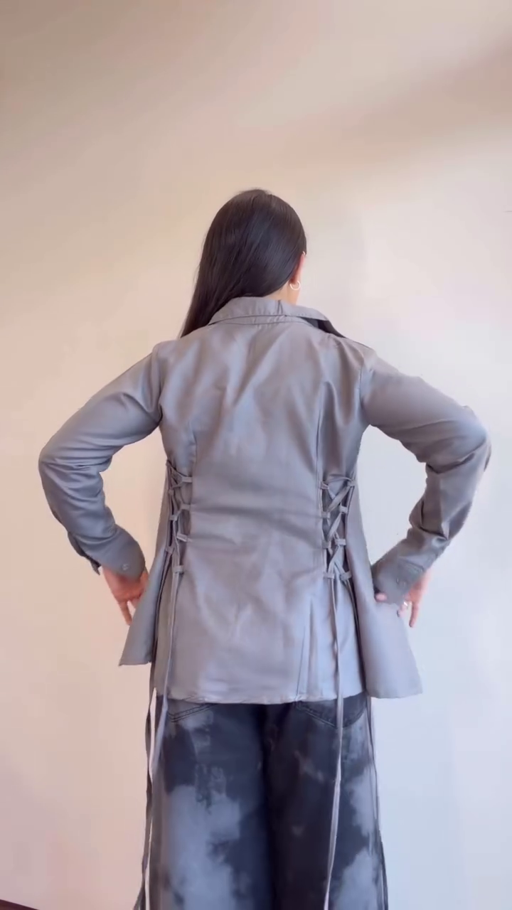 Lavender Ruffle Detail Shirt