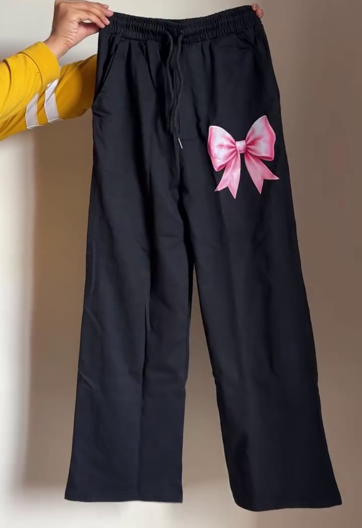 Black Bow Statement Pants