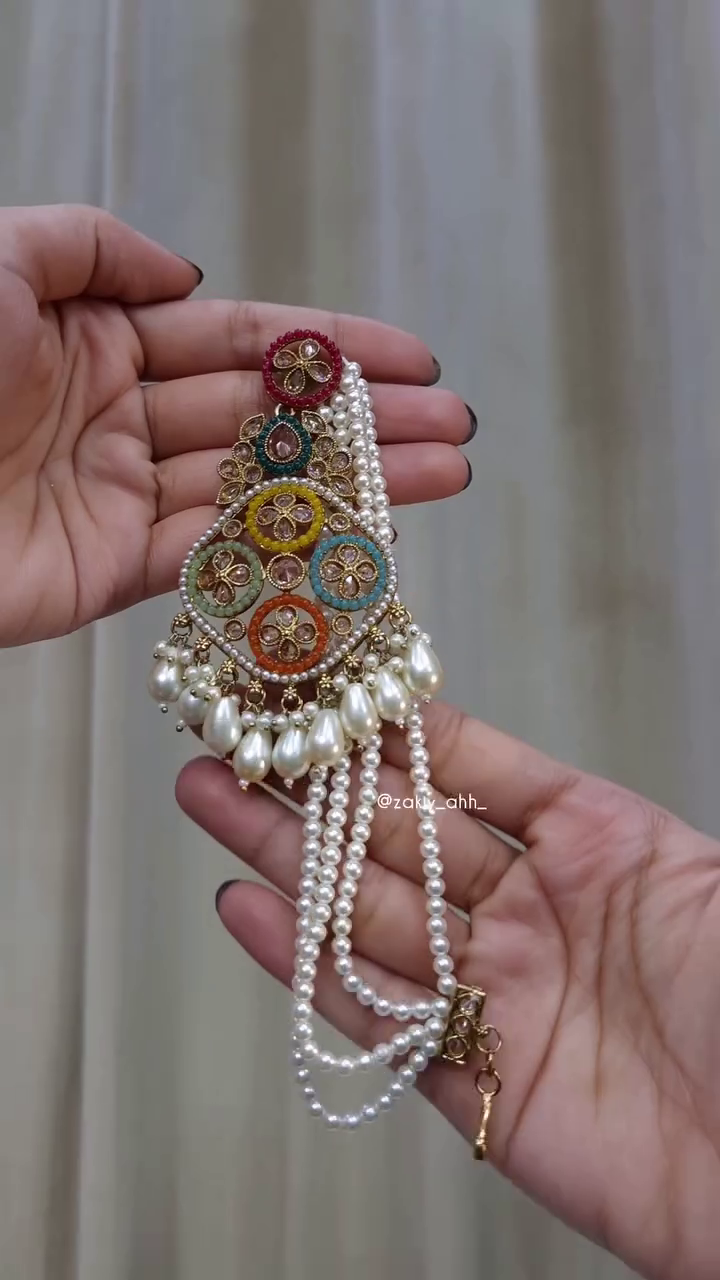 Multi-Color Pearl Kundan Necklace
