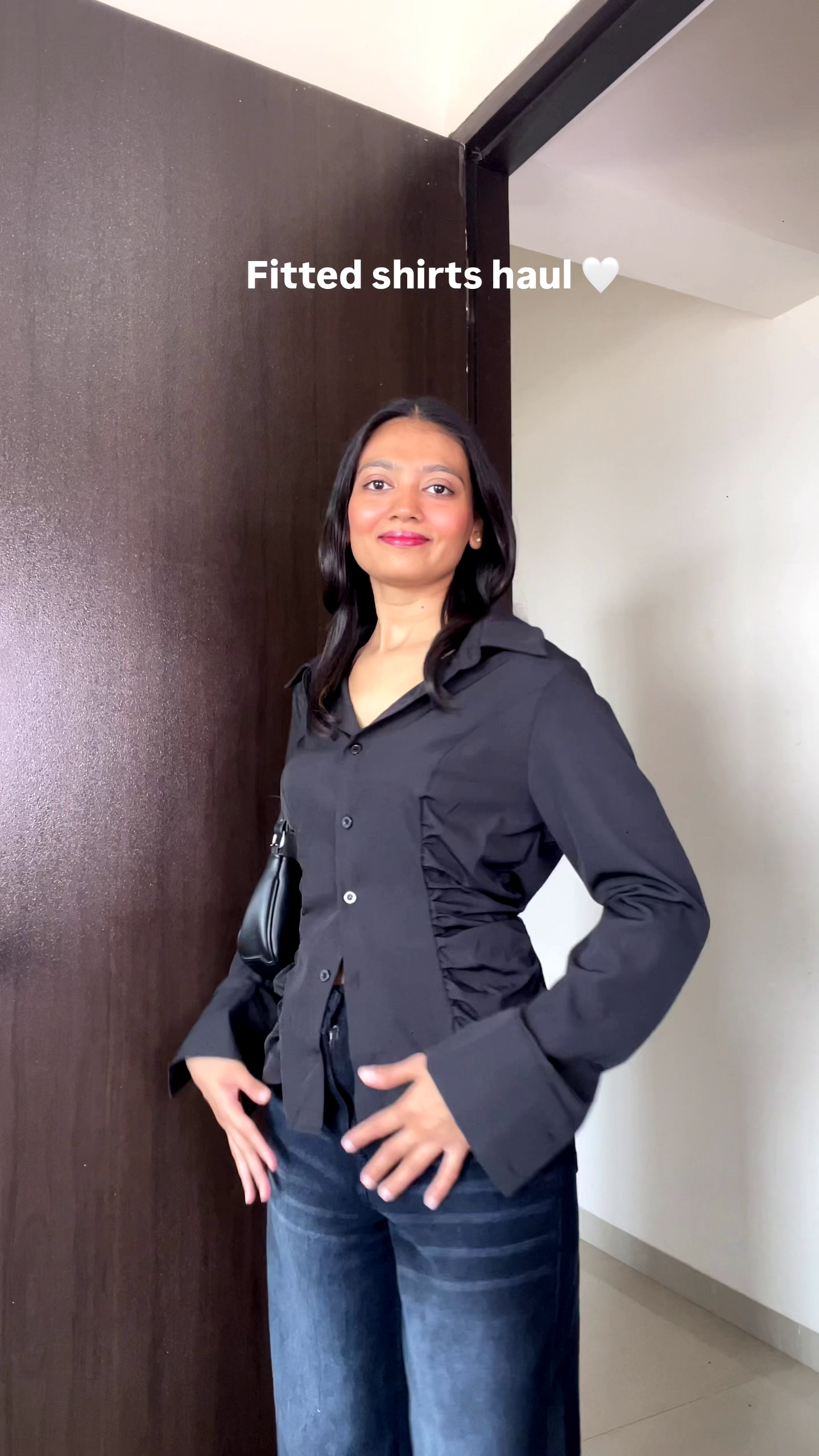 Brown Fitted Check Shirt