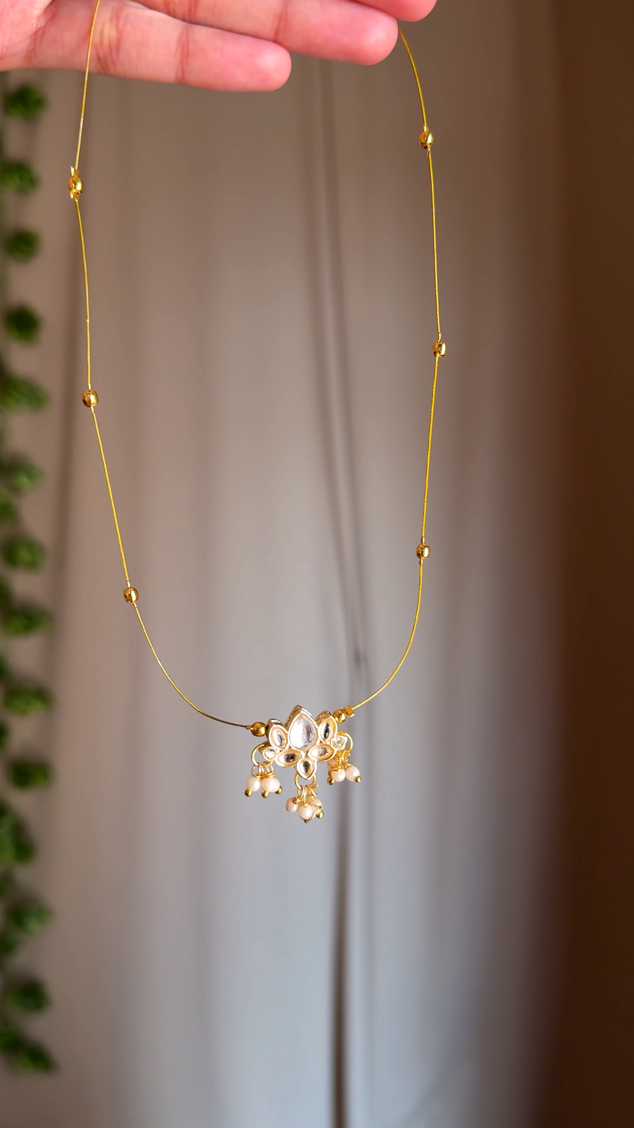 Minimal Green Stone Necklace