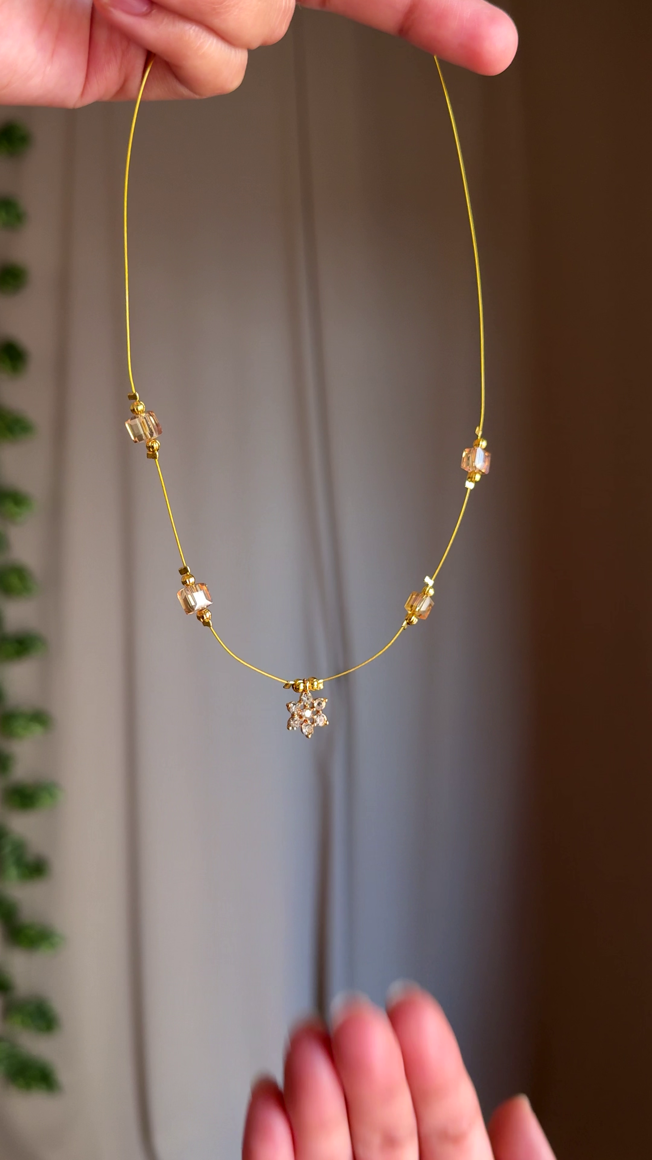 Minimal Green Stone Necklace