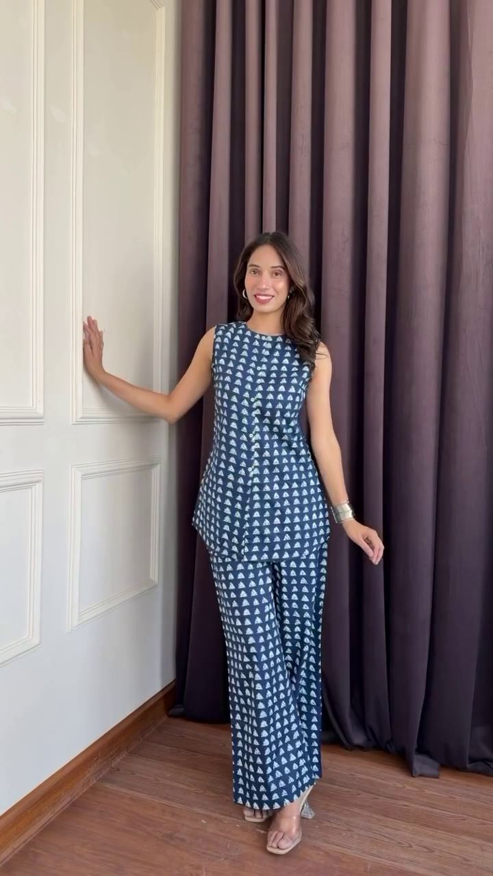 Blue Polka Co-Ord Set