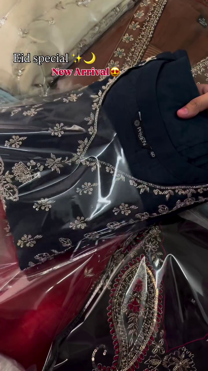 Sky Blue Embroidered Suit