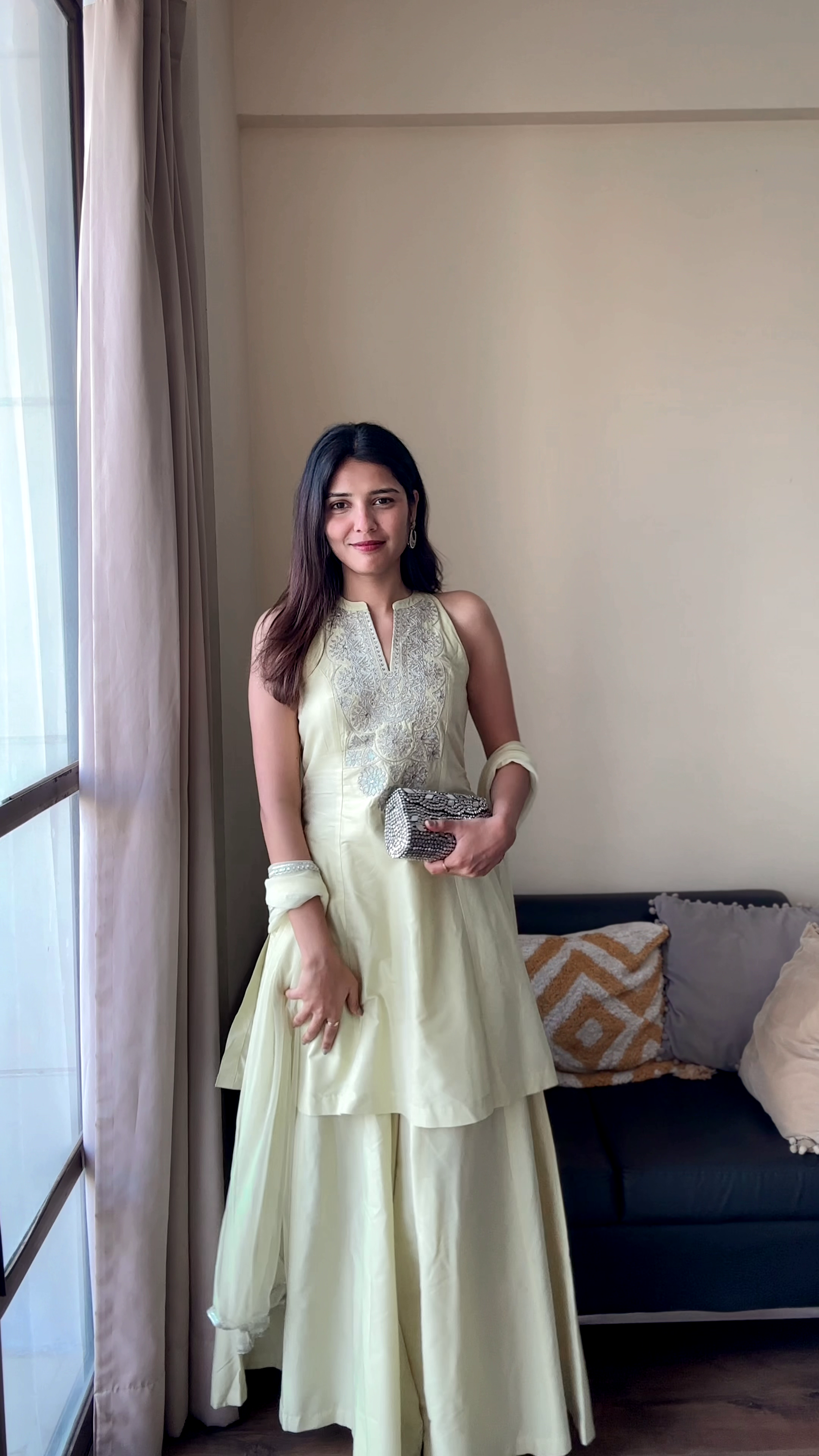 Pastel Green Sharara Set