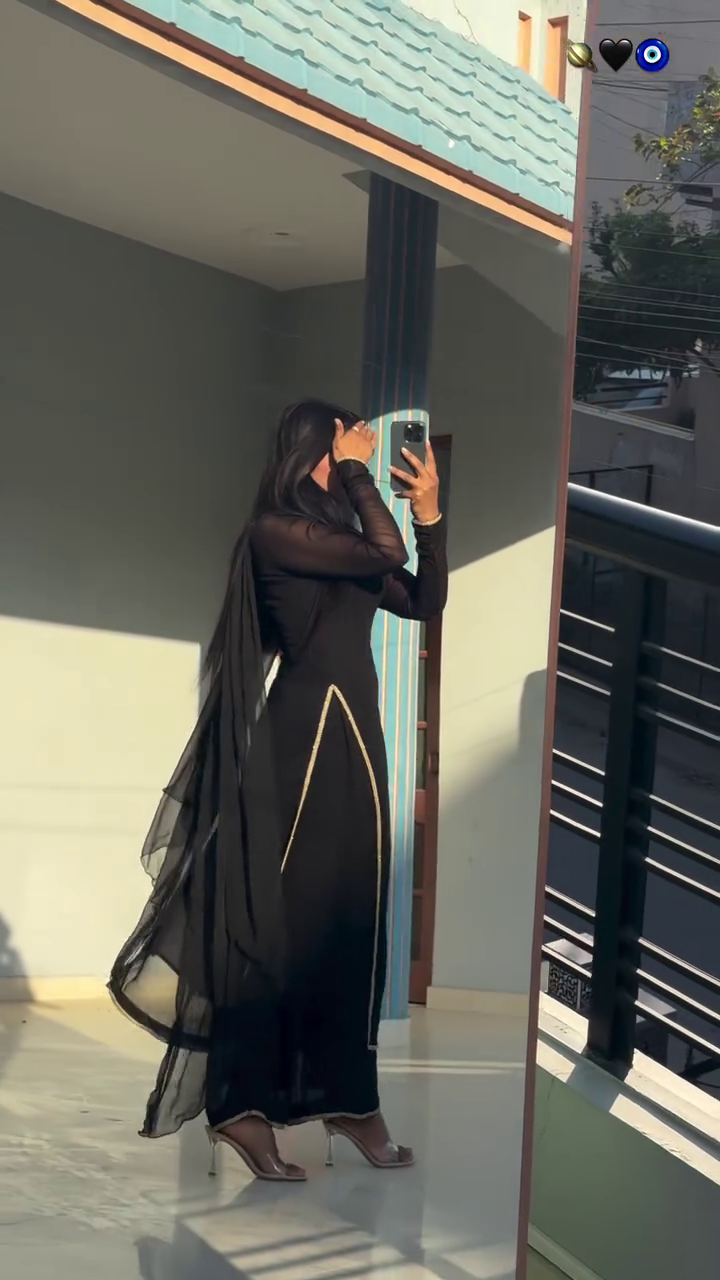 Noir Elegance Straight Suit Set