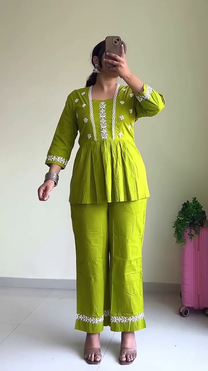 Elegant Embroidered Red Kurti