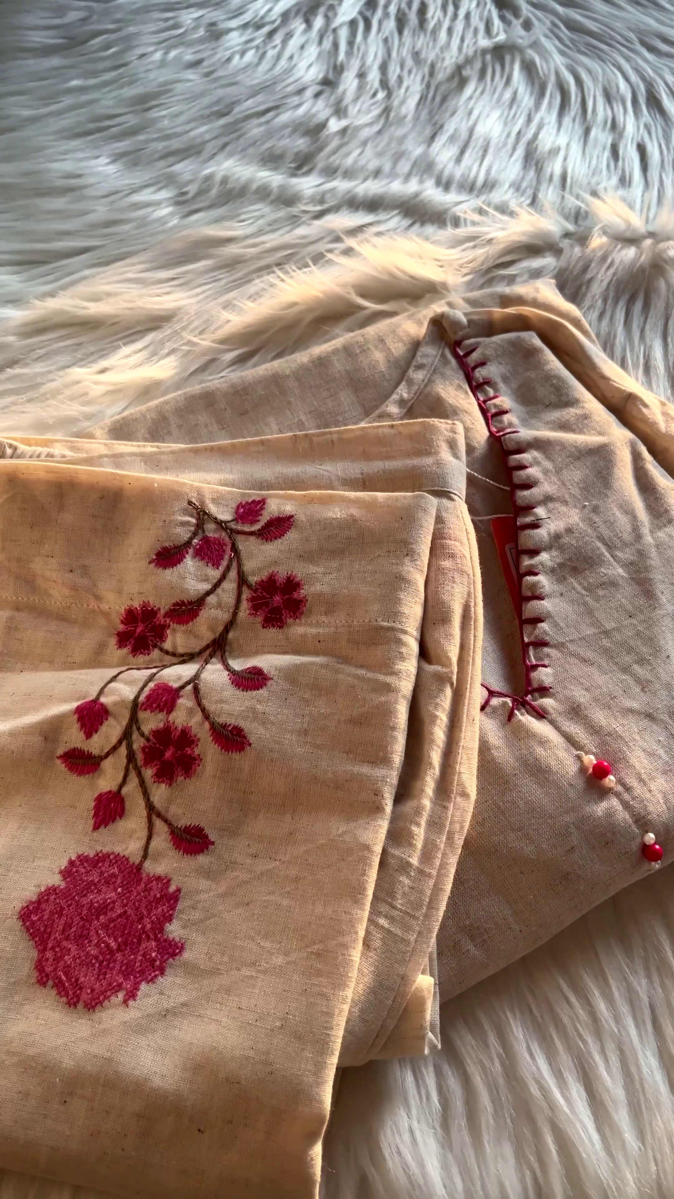 Premium Handcrafted Red Embroidered Suit