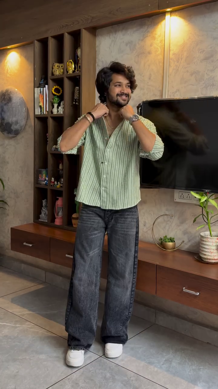 . Classic Checked Shirt with Relaxed Denim