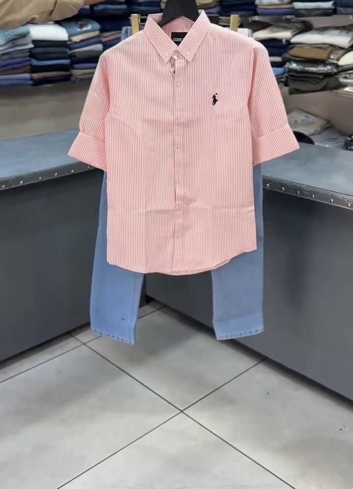 Minimal Striped Shirt & Trouser Combo