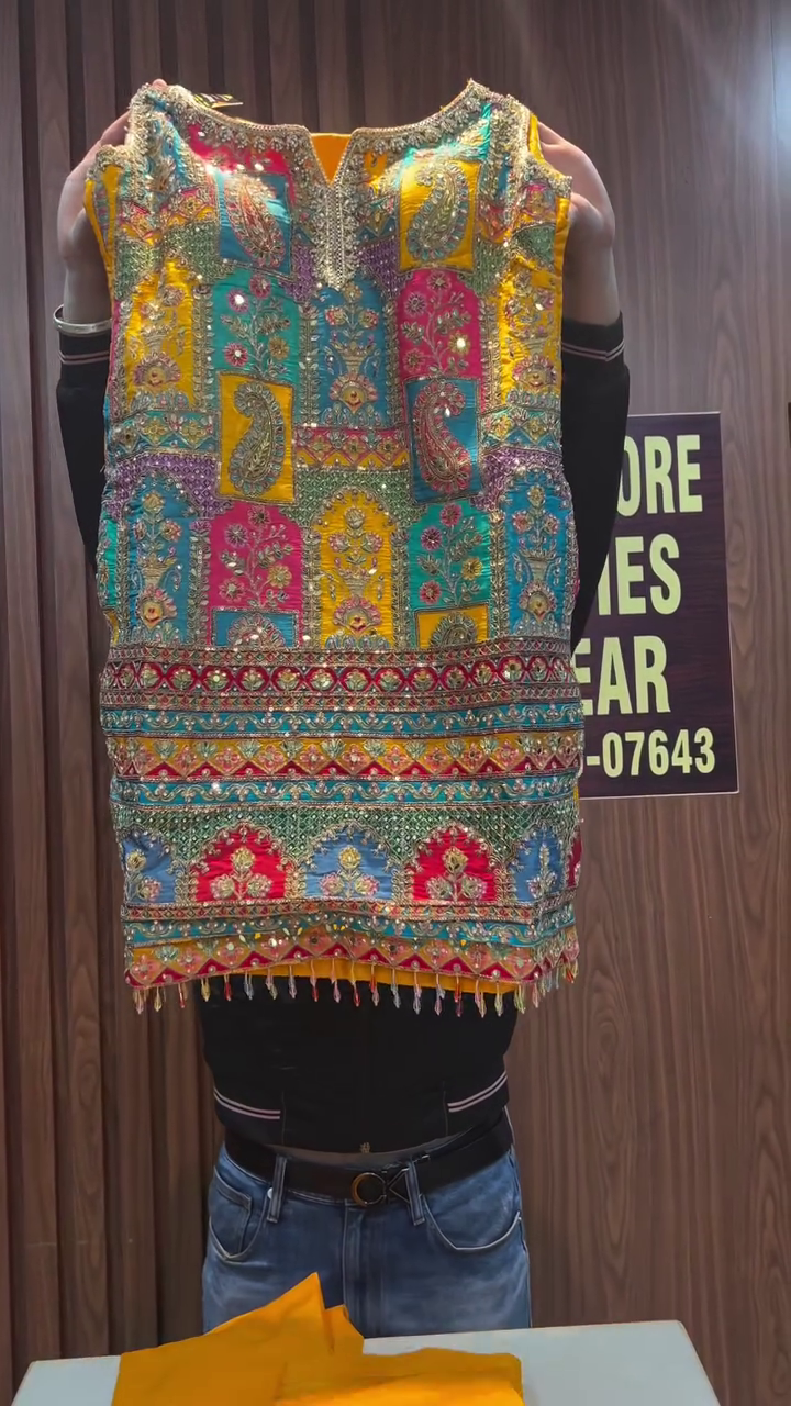 Multicolor Heavy Embroidered Kurti