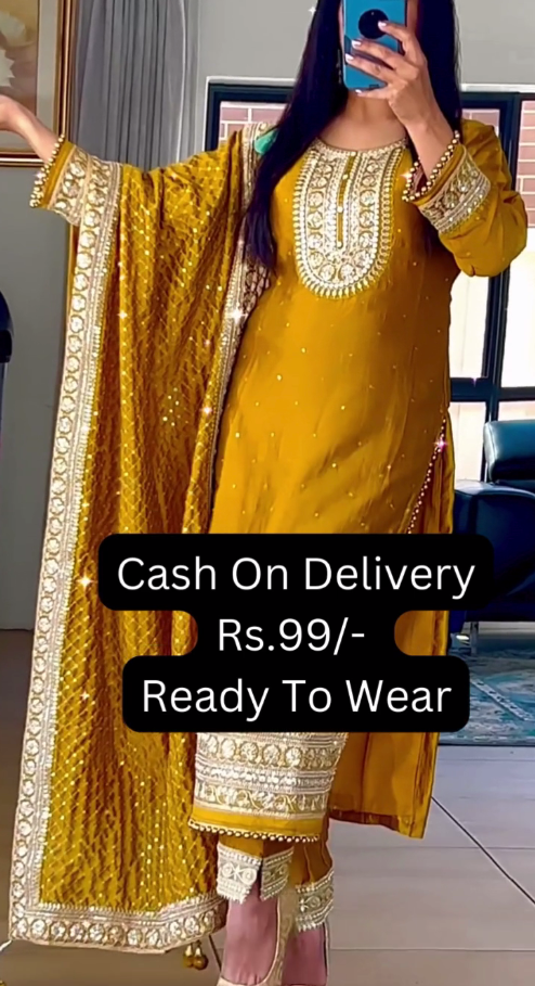 Drape Silk Kurti Set