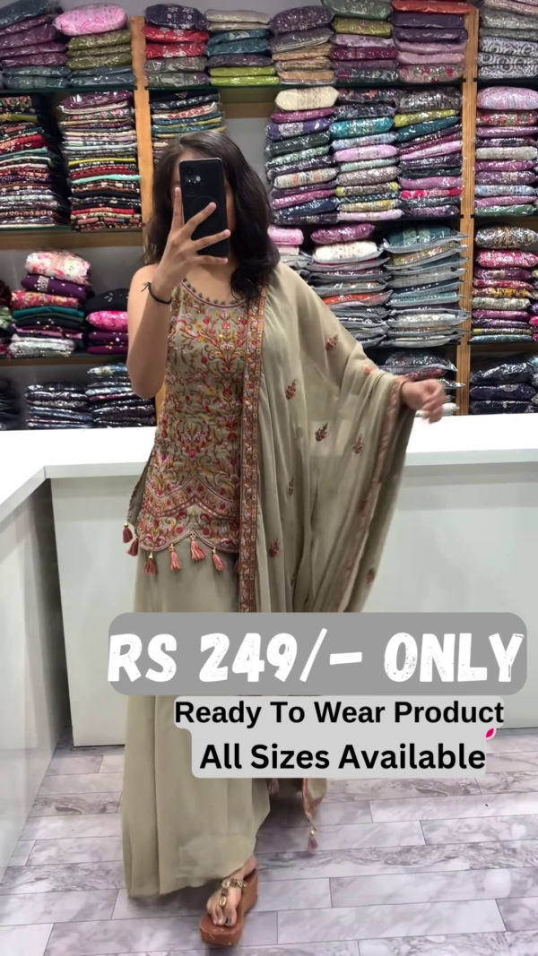 ✨ Elegant Embroidered Suit with Dupatta – A Graceful Ethnic Statement! ✨ - Image 2