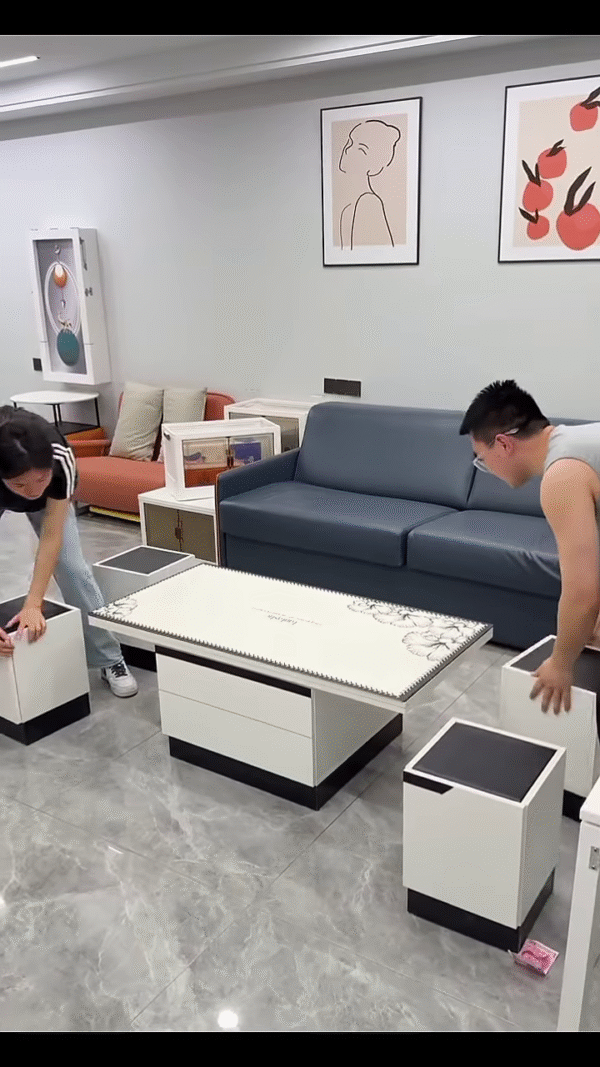 🪑✨ Space-Saving Smart Coffee Table Set – Style Meets Function! 🏡🧠 - Image 2