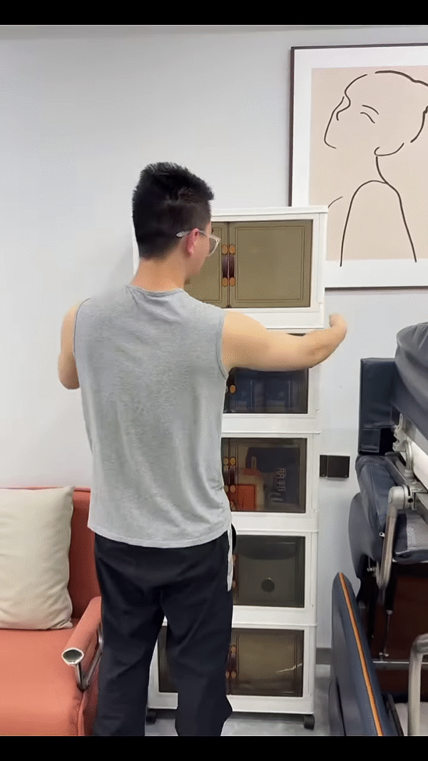 📦 Title: “Stylish Storage, Seamless Living – The Clear Door Cabinet Solution!” - Image 5