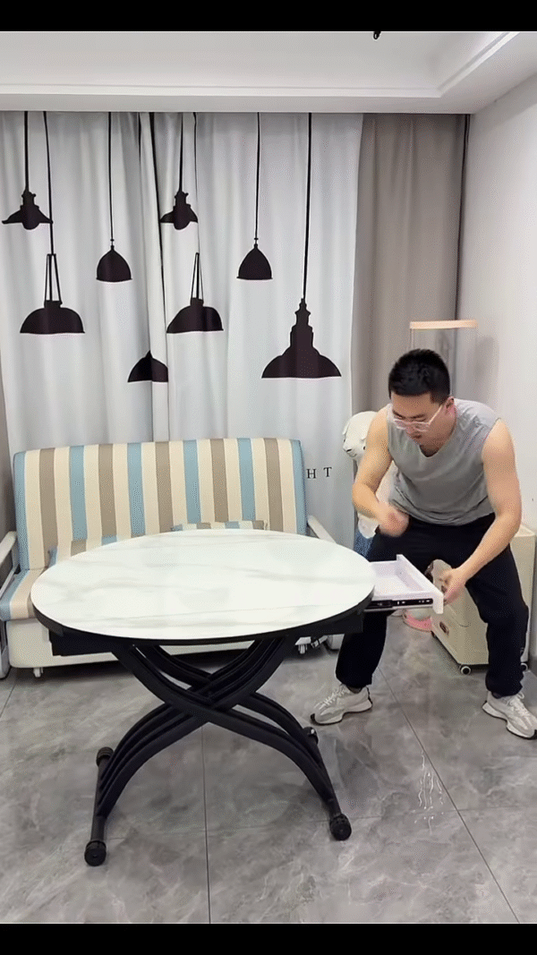 🪑 Title: “Fold It, Roll It, Love It – The Ultimate Foldable Dining Table!” - Image 3