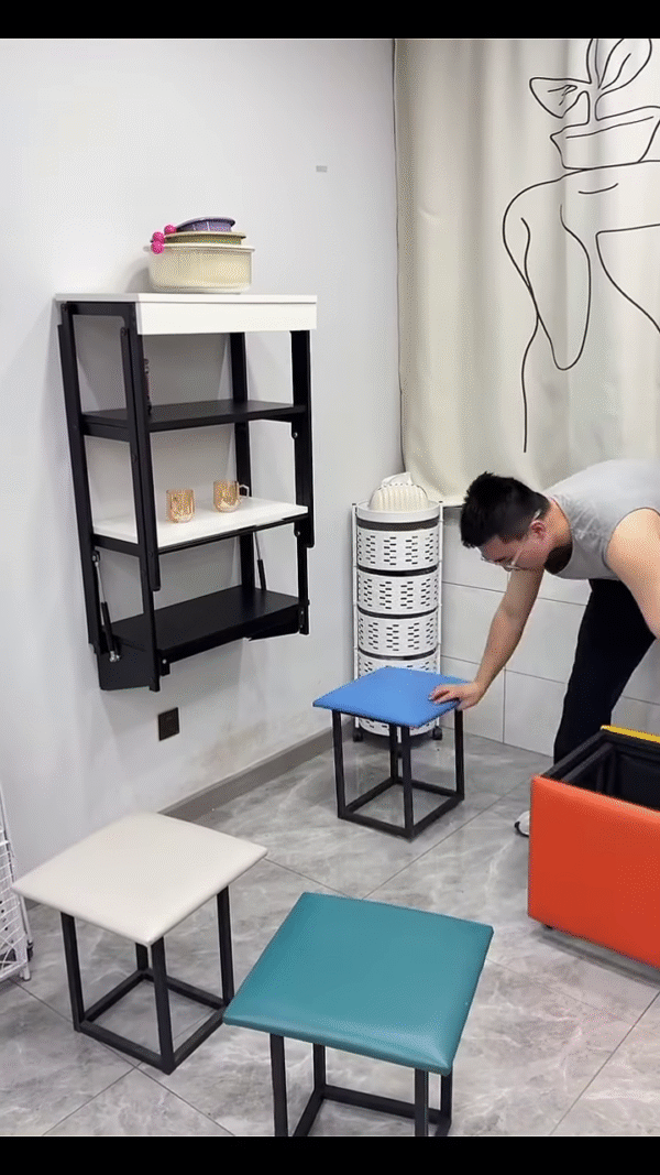🪄 Title: “Magic Cube Stool – The Colorful Seating Set That Transforms!”