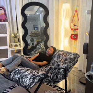 Rock Your Relaxation – Modern Cozy Rocking Lounge Chair 🖤🪑🛋️
