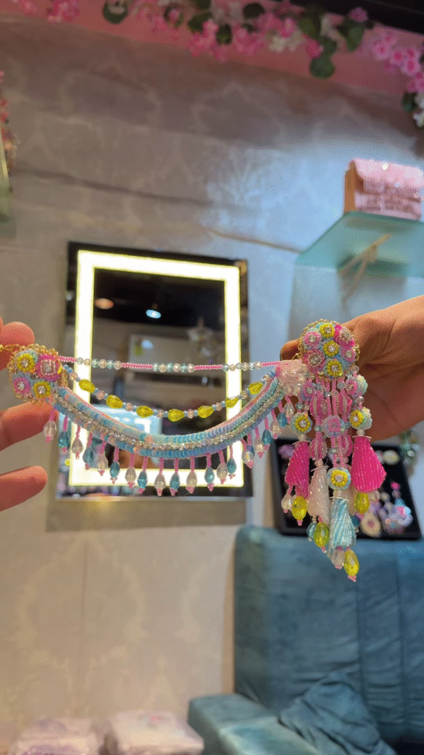 Dazzle in Every Detail ✨ – Handmade Beaded Hair Accessory for a Royal Look 👑 - Image 3