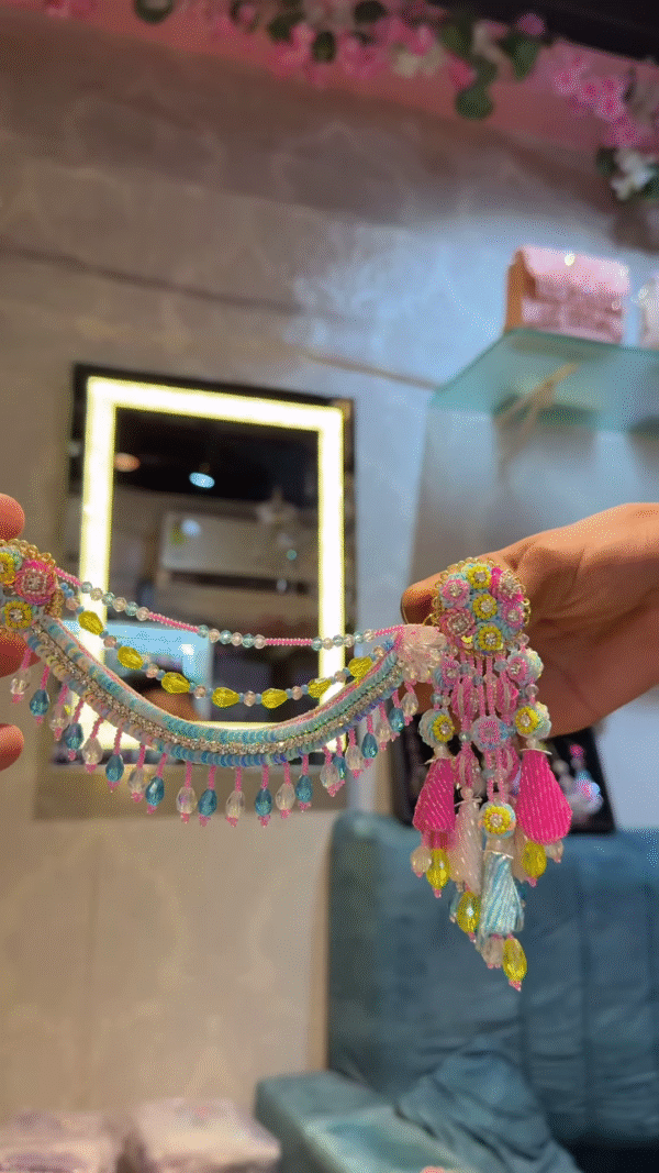 Dazzle in Every Detail ✨ – Handmade Beaded Hair Accessory for a Royal Look 👑 - Image 4