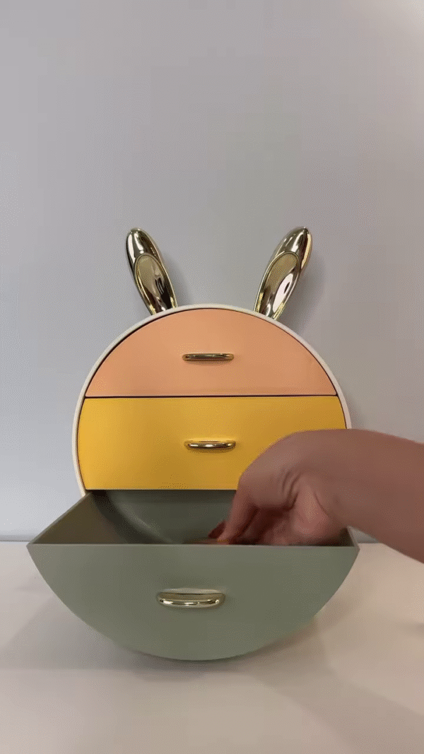 🐰 Cute Meets Functional: Multi-Color Bunny Drawer Organizer! 🌈