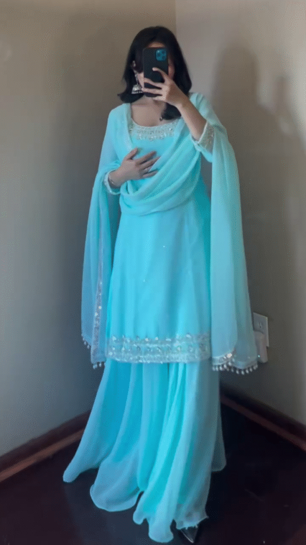 New Designer Party Wear Look Heavy Embroidery Work Ready to Wear Stitched Suit